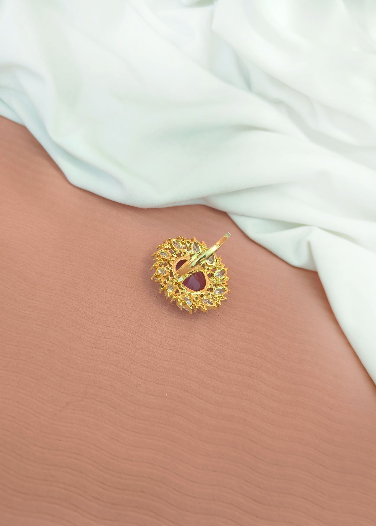 Big Oval Shape Zircon Designer Ring