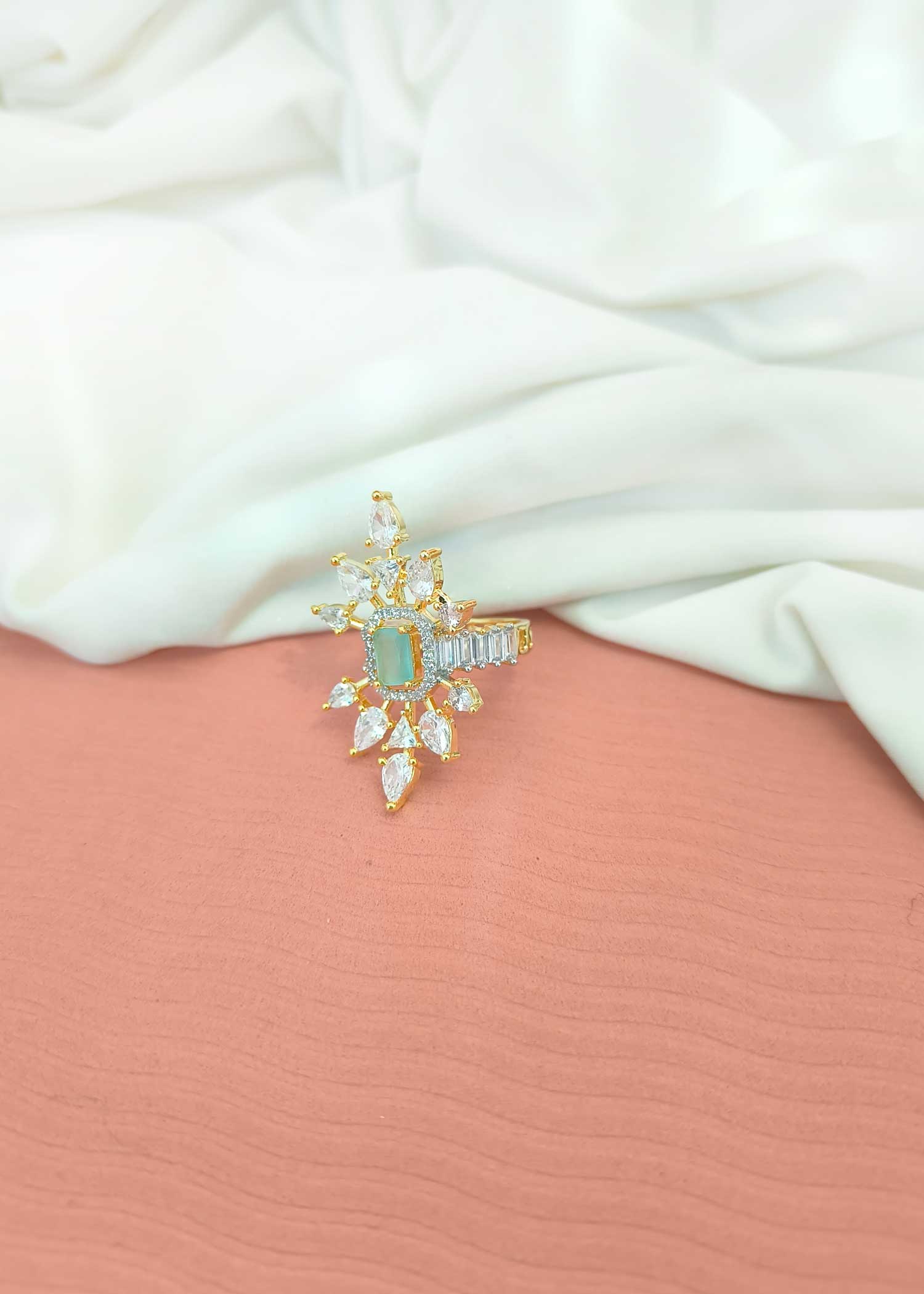 Light Green Zircon Ring