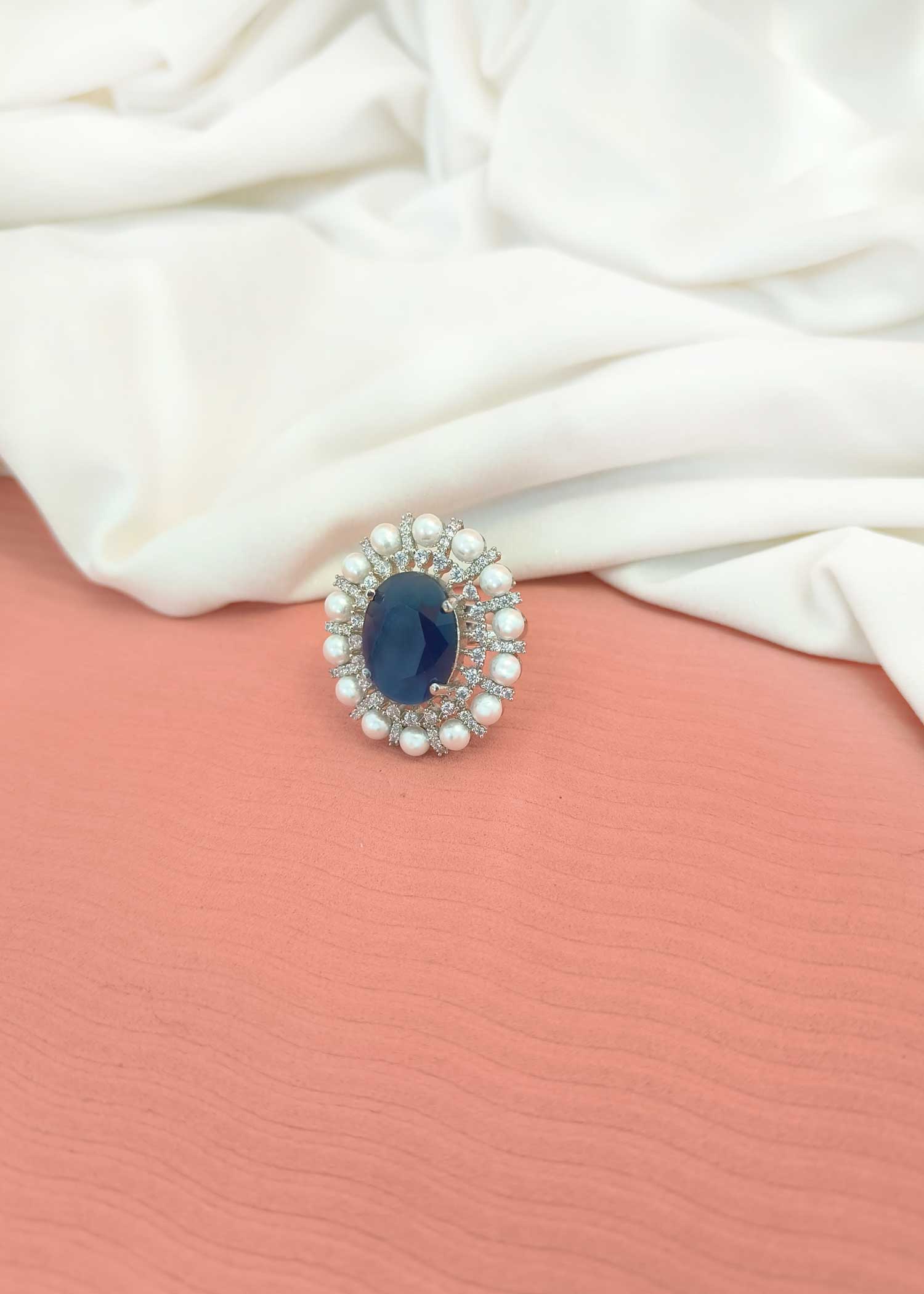 Blue Zircon Ring