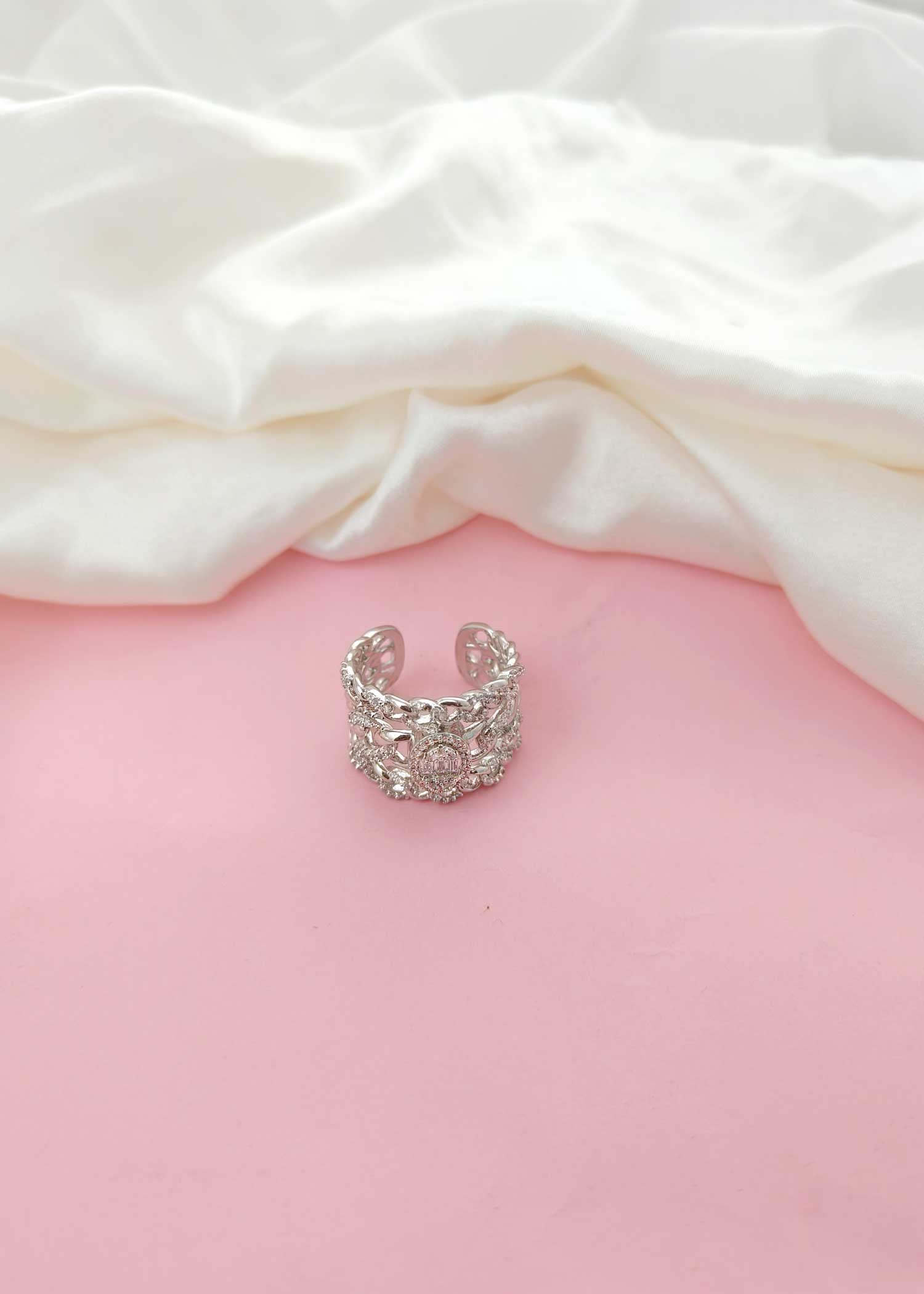 Adjustable Zircon Ring