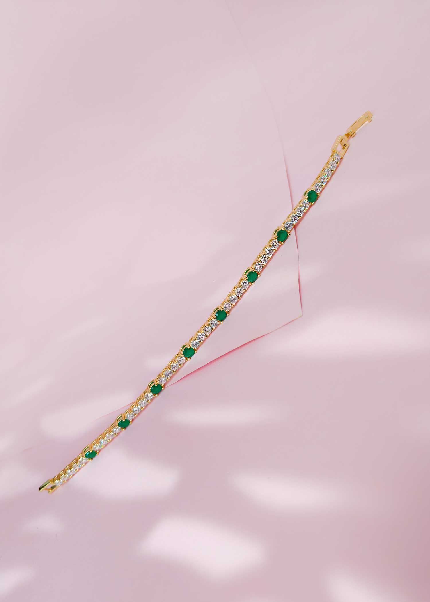 Cubic Zircon Fancy Gold Plated Multi Women Loose Bracelet