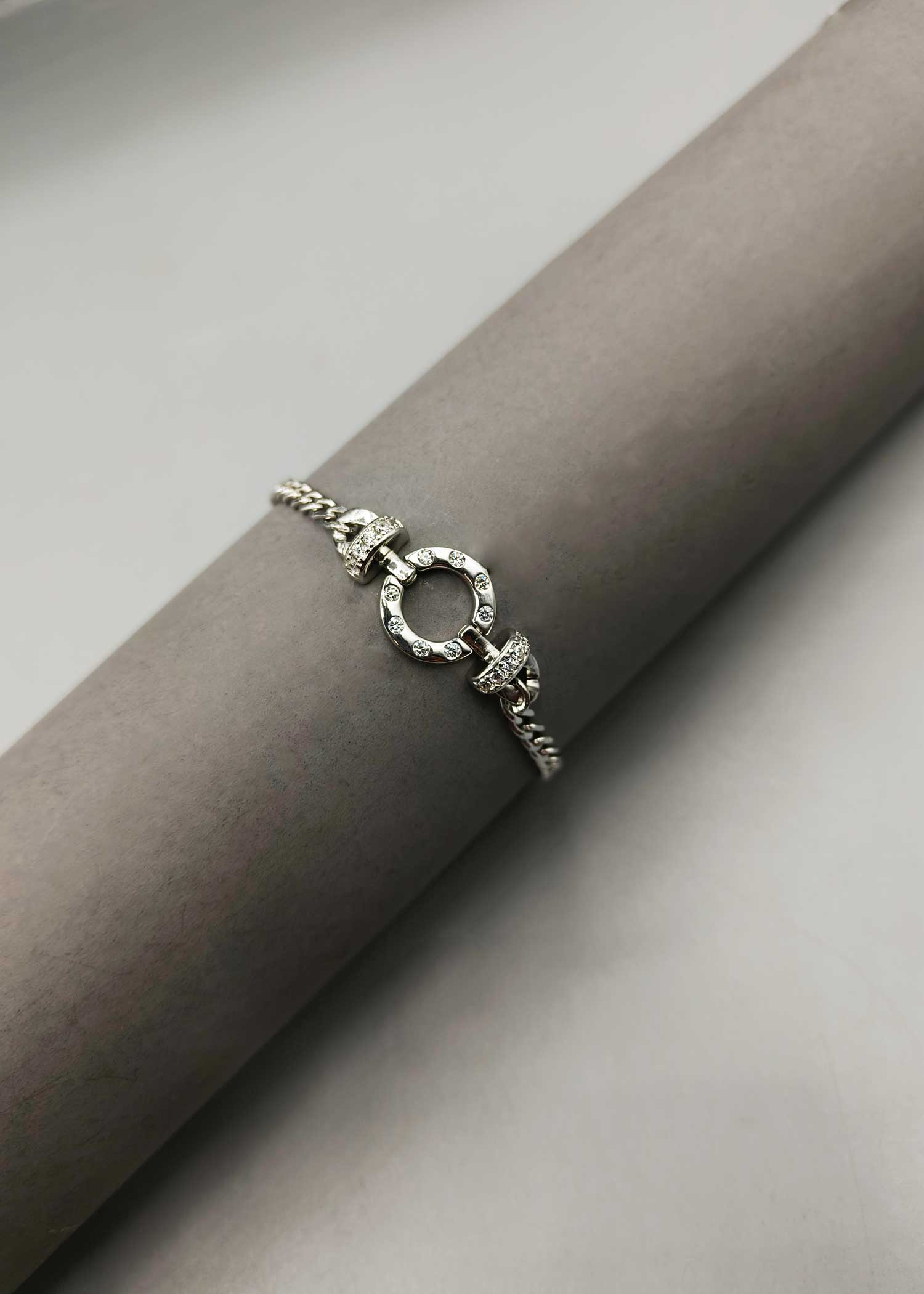92.5 Sterling Silver Metal Boot Chain Women Adjustable Loose Bracelet