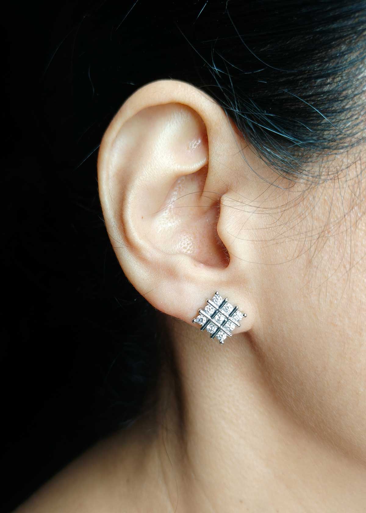 Sparkling Treasure Square Zircon Pendant set + Chain