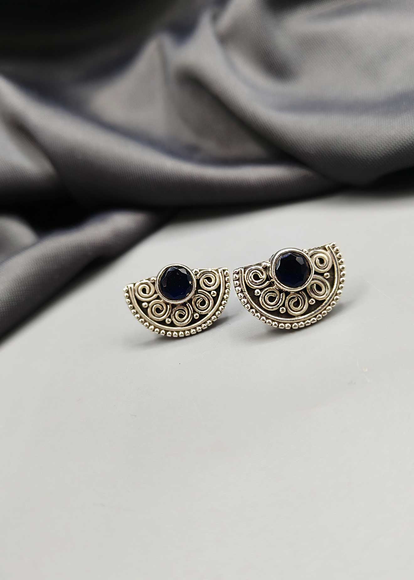 92.5 Sterling Silver Turquoise Stud Earring