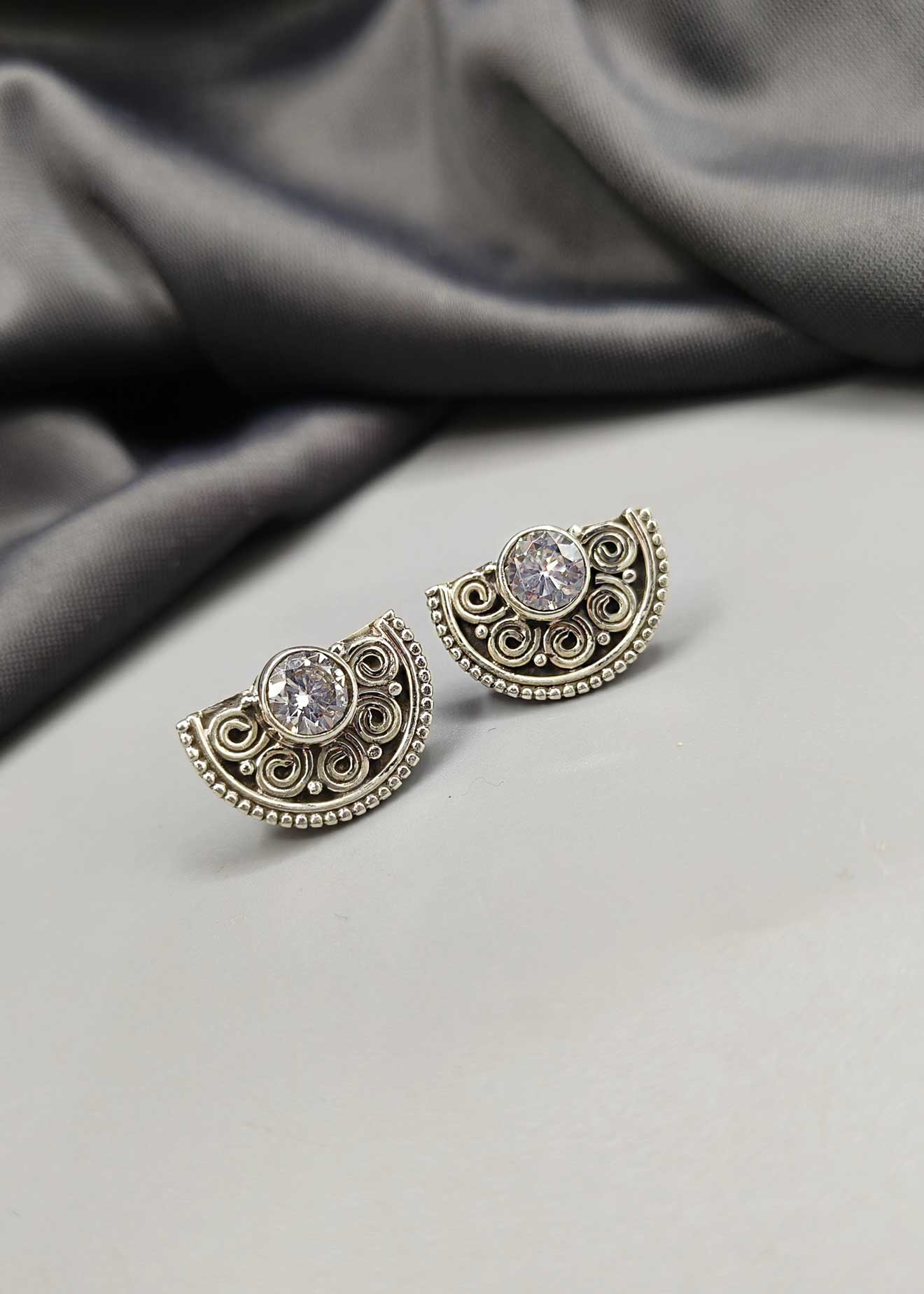 92.5 Sterling Silver Turquoise Stud Earring