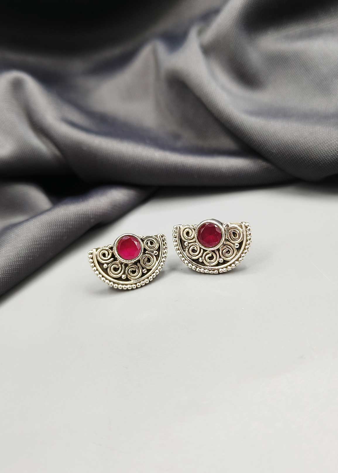 92.5 Sterling Silver Turquoise Stud Earring
