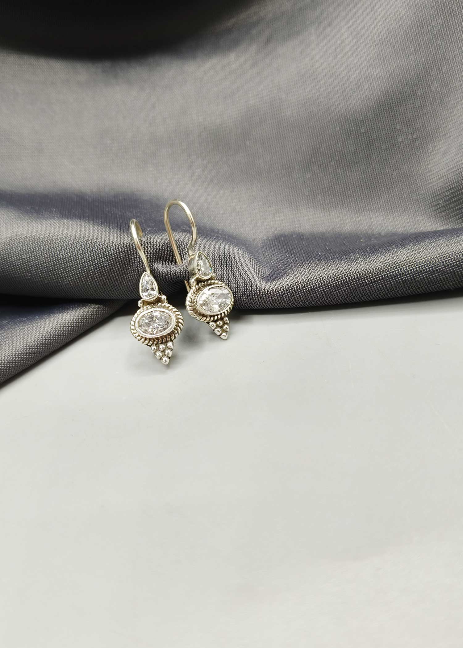 92.5 Sterling Silver Fish Hook Earring