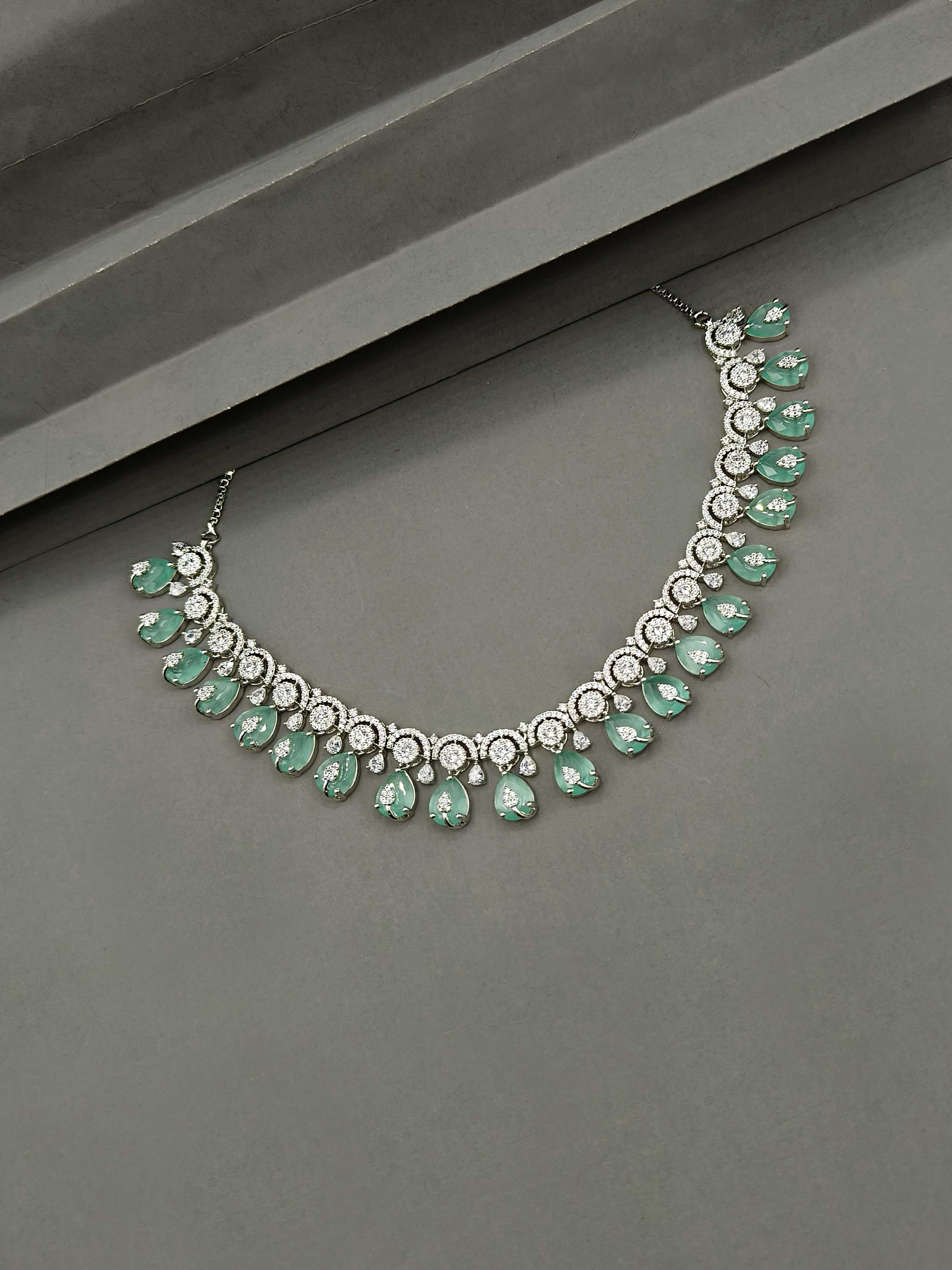 Mint Green Zircon Necklace