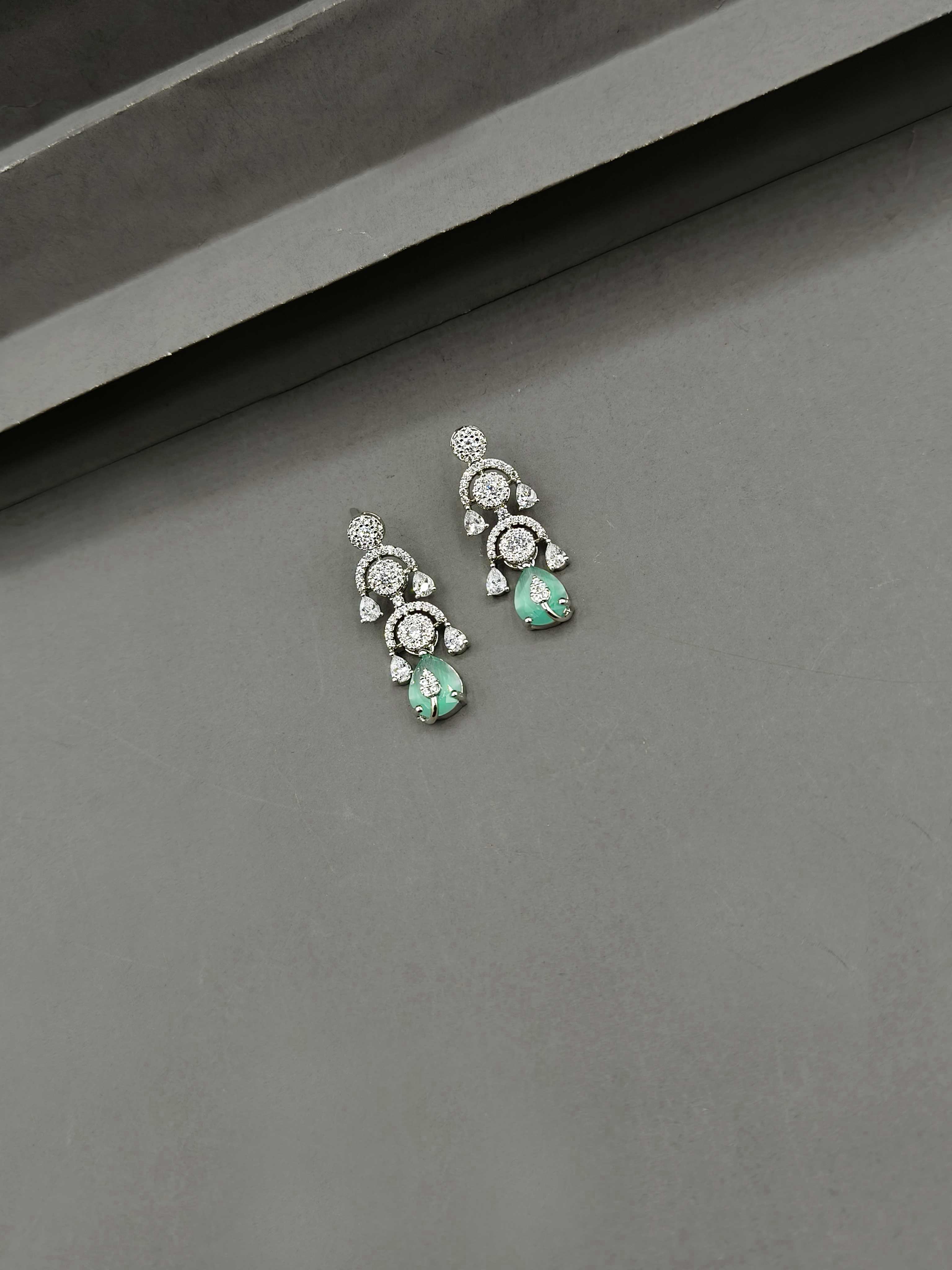 Mint Green Zircon Earring