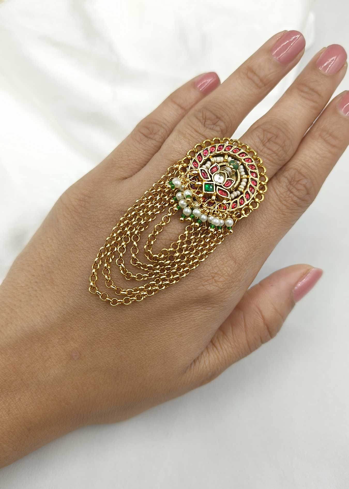 Kundan Finger Ring