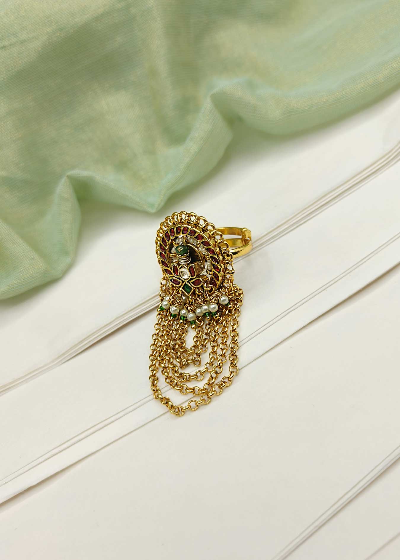 Kundan Finger Ring