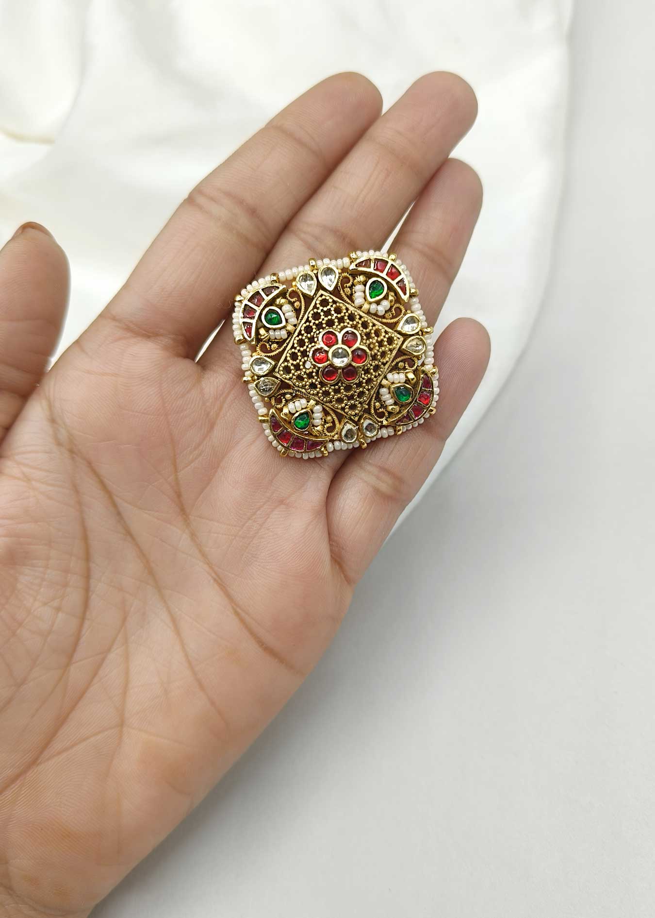 Kundan Finger Ring