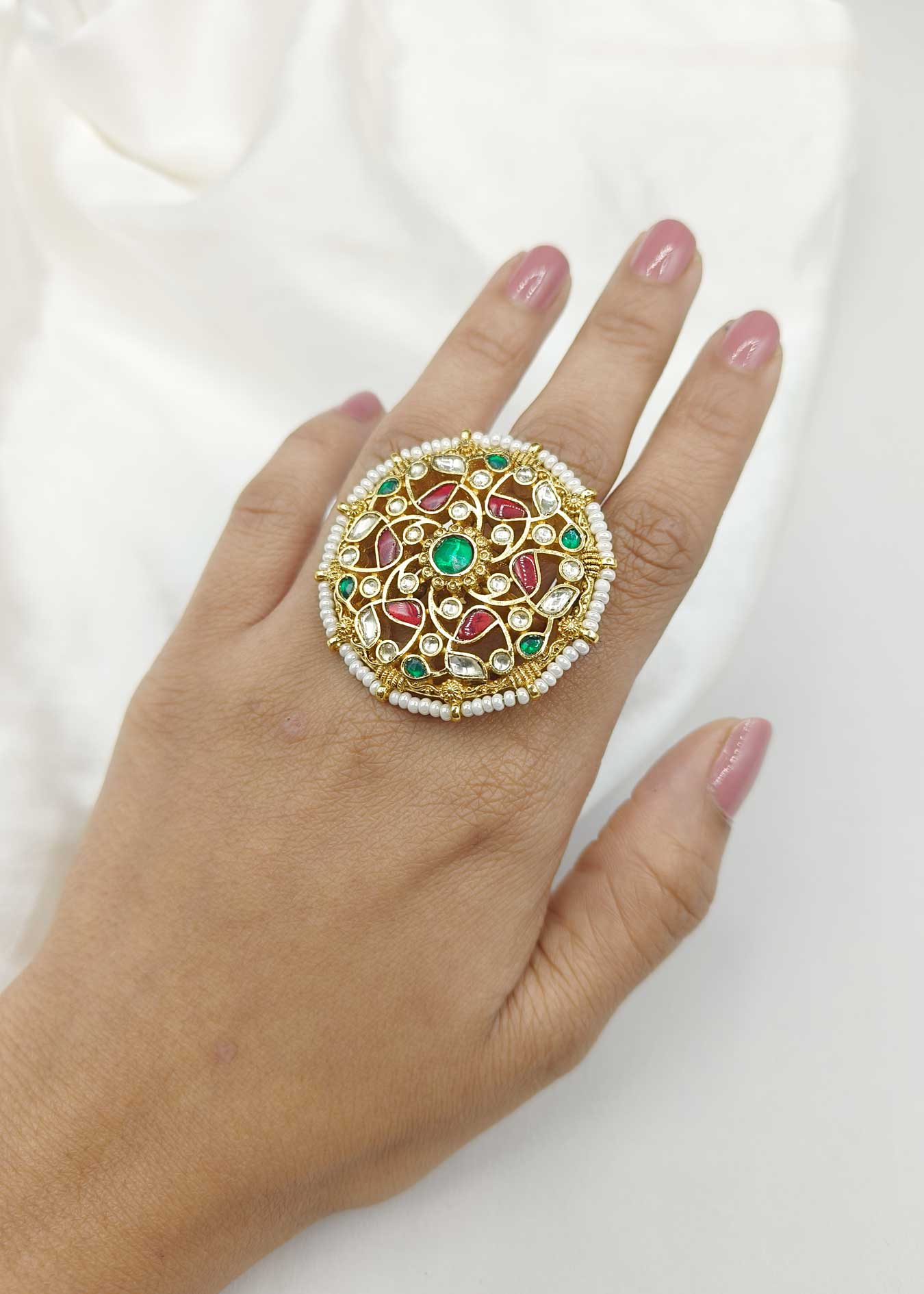 Kundan Finger Ring