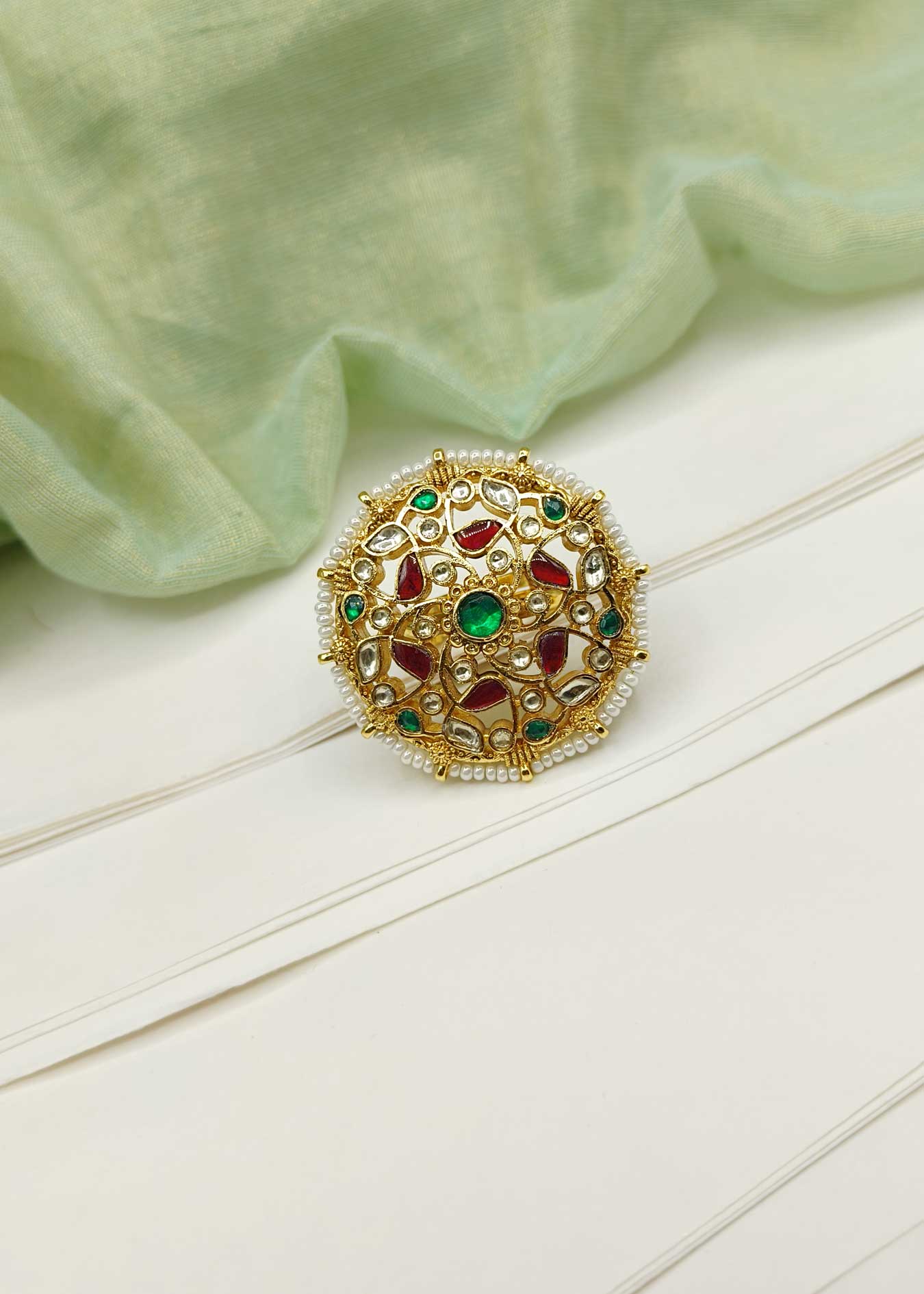 Kundan Finger Ring