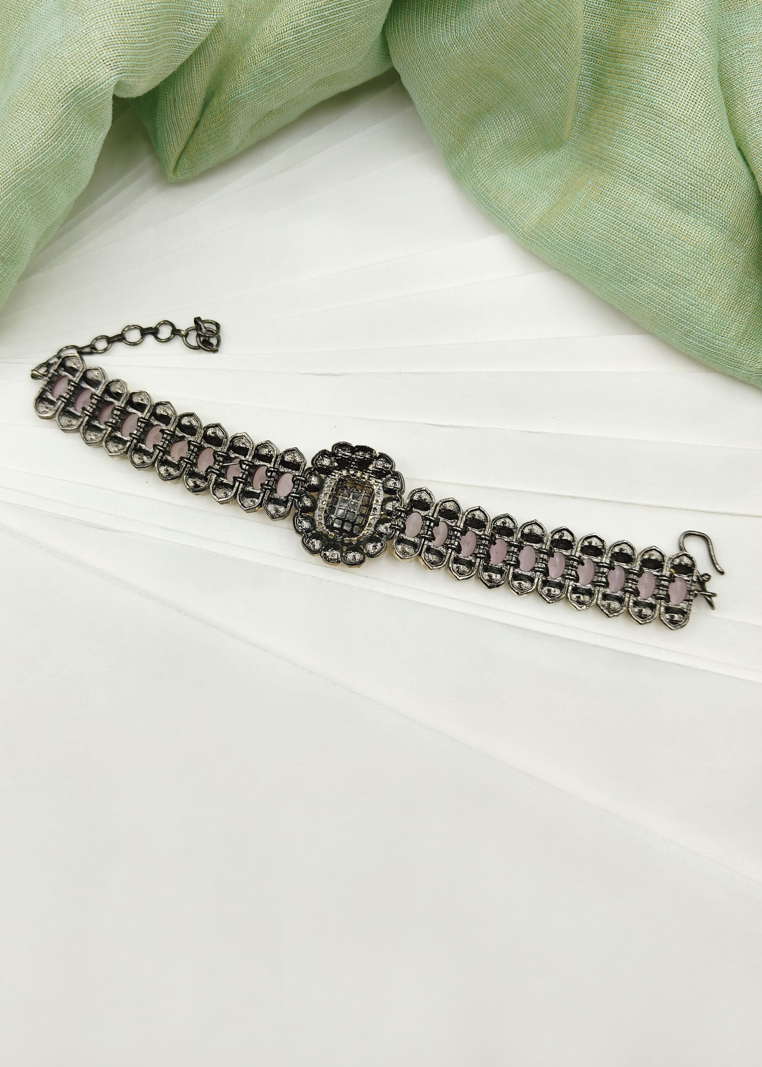 Traditional Stone & Kundan Watch Style Women Loose Bracelet