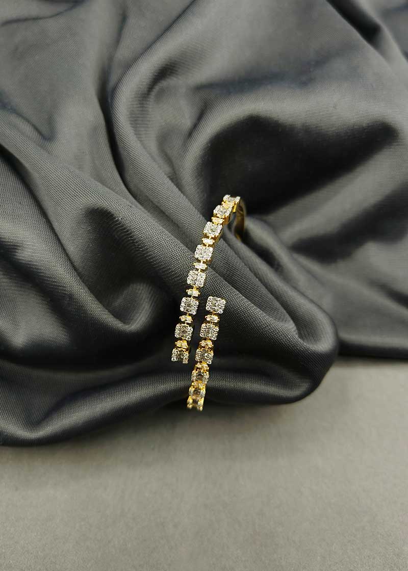 Delicate Classic Cubic Zircon Kada Bracelet