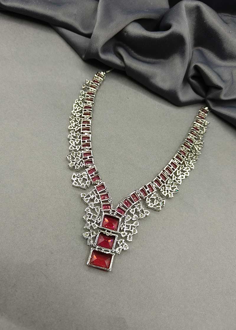 Multicolor Western Style Diamond Necklace Set