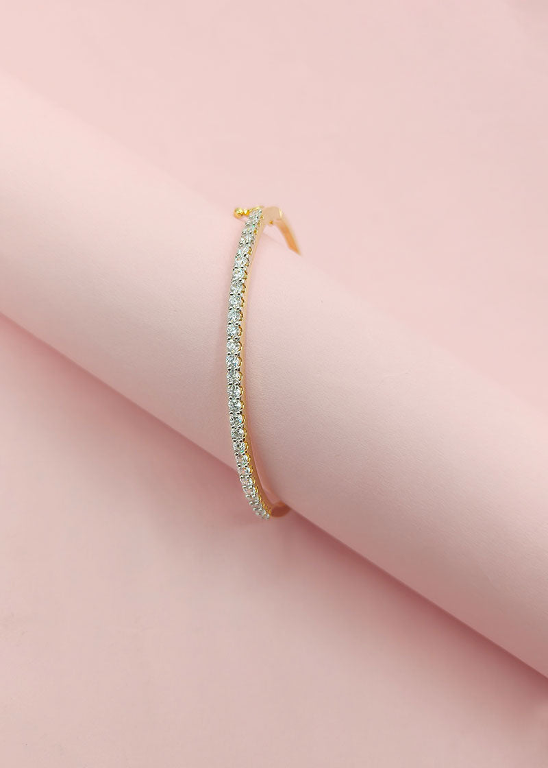 Cubic Zircon Delicate Diamond Kada Bracelet