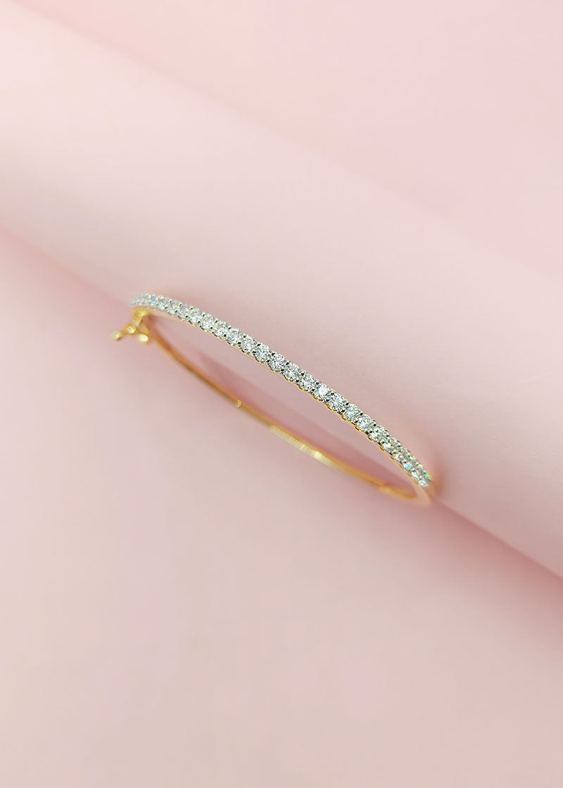 Cubic Zircon Delicate Diamond Kada Bracelet