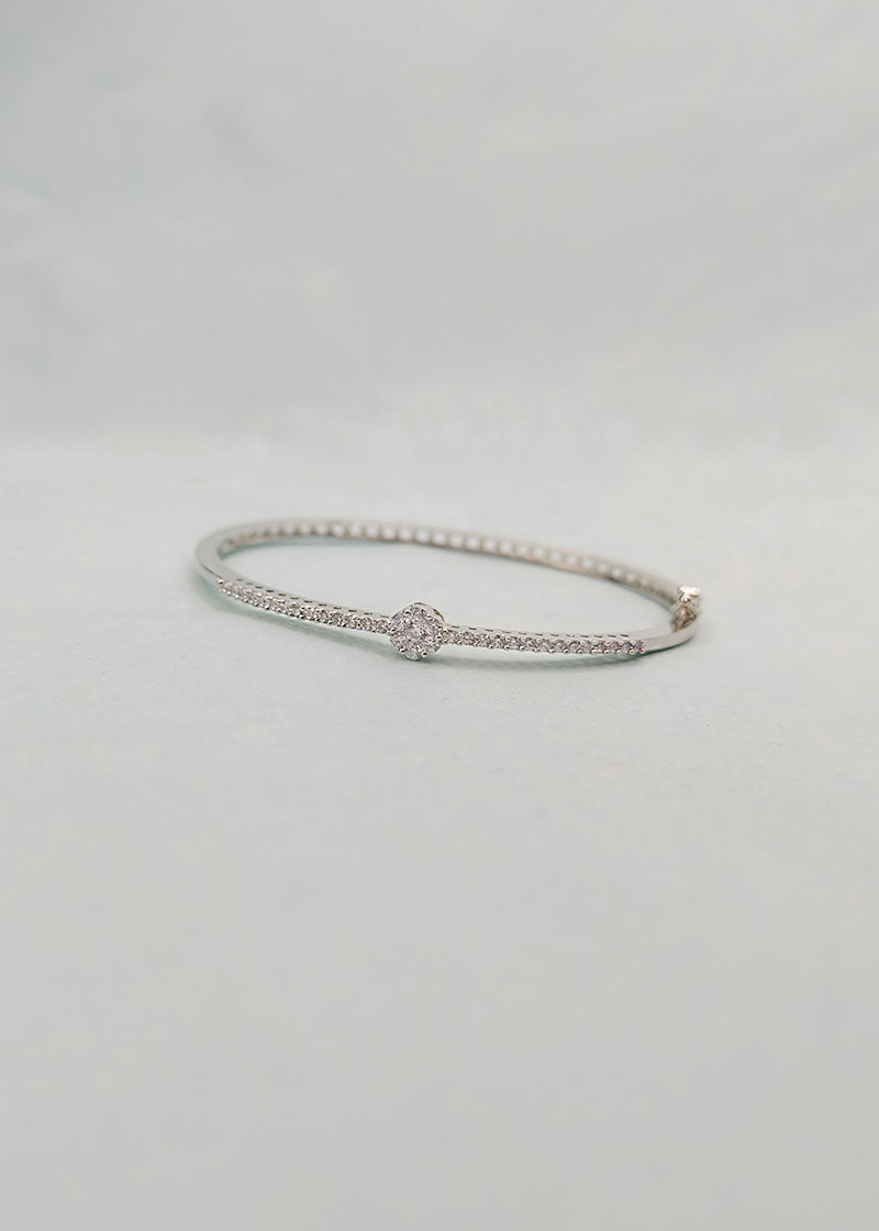 Sparkling Cubic Zircon Openable Kada Bracelet For Women