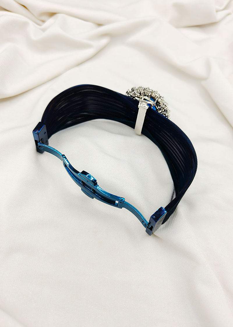 Broad Colorful Fancy Diamond Bracelet