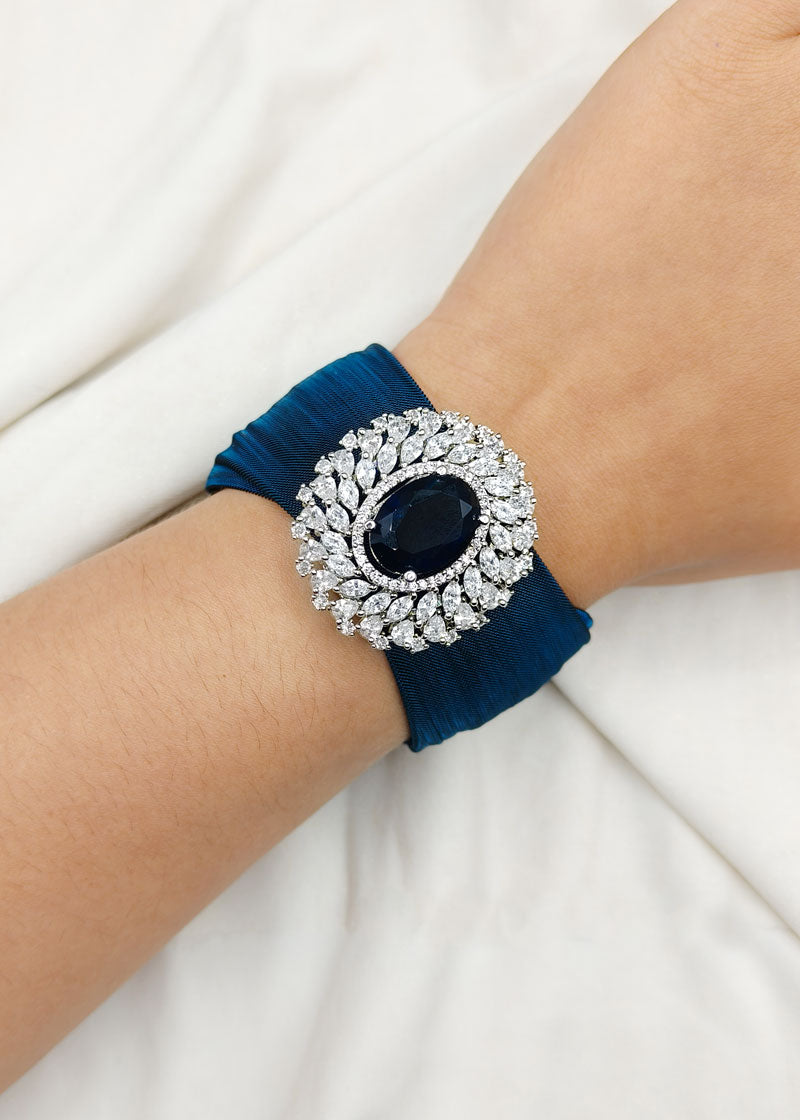 Broad Colorful Fancy Diamond Bracelet