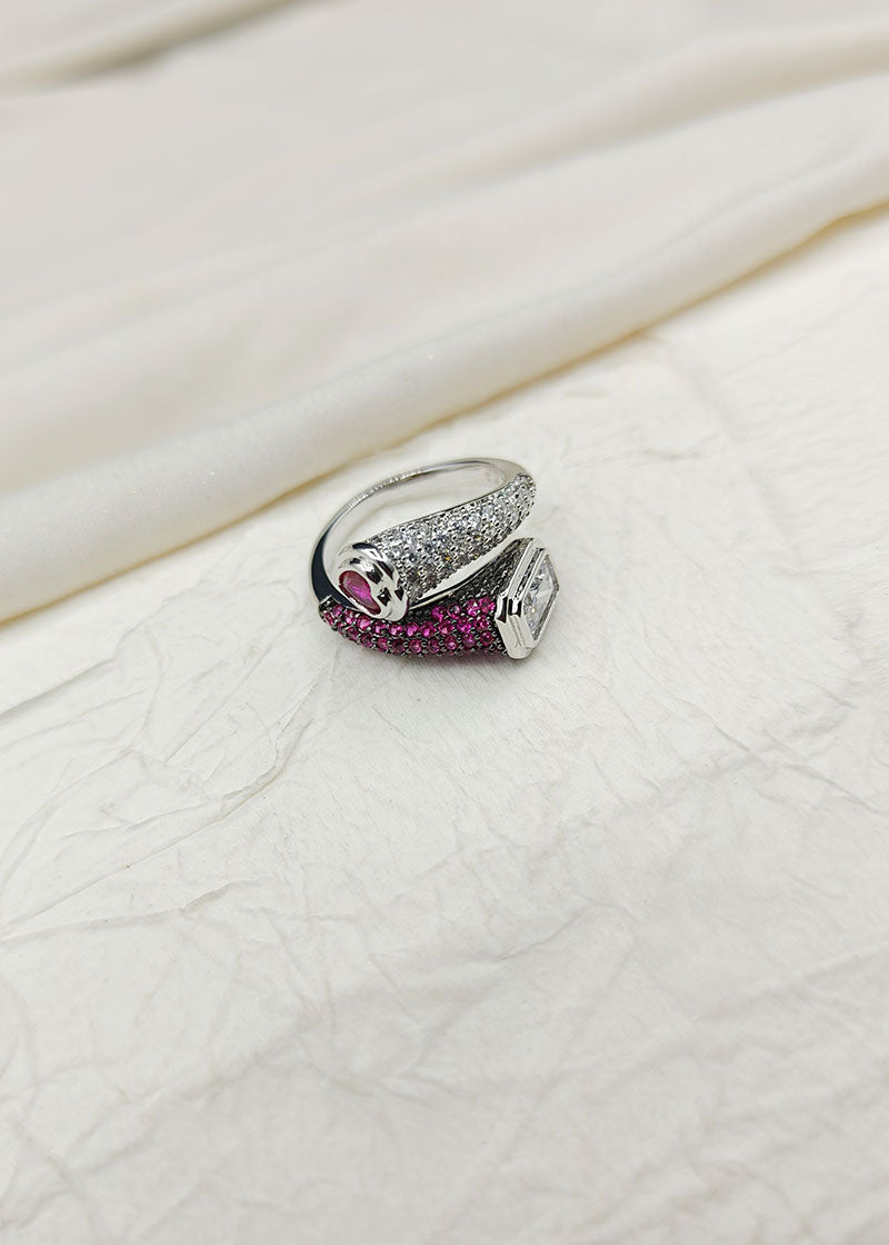 Pink Fancy Designer Diamond Women Adjustable Ring