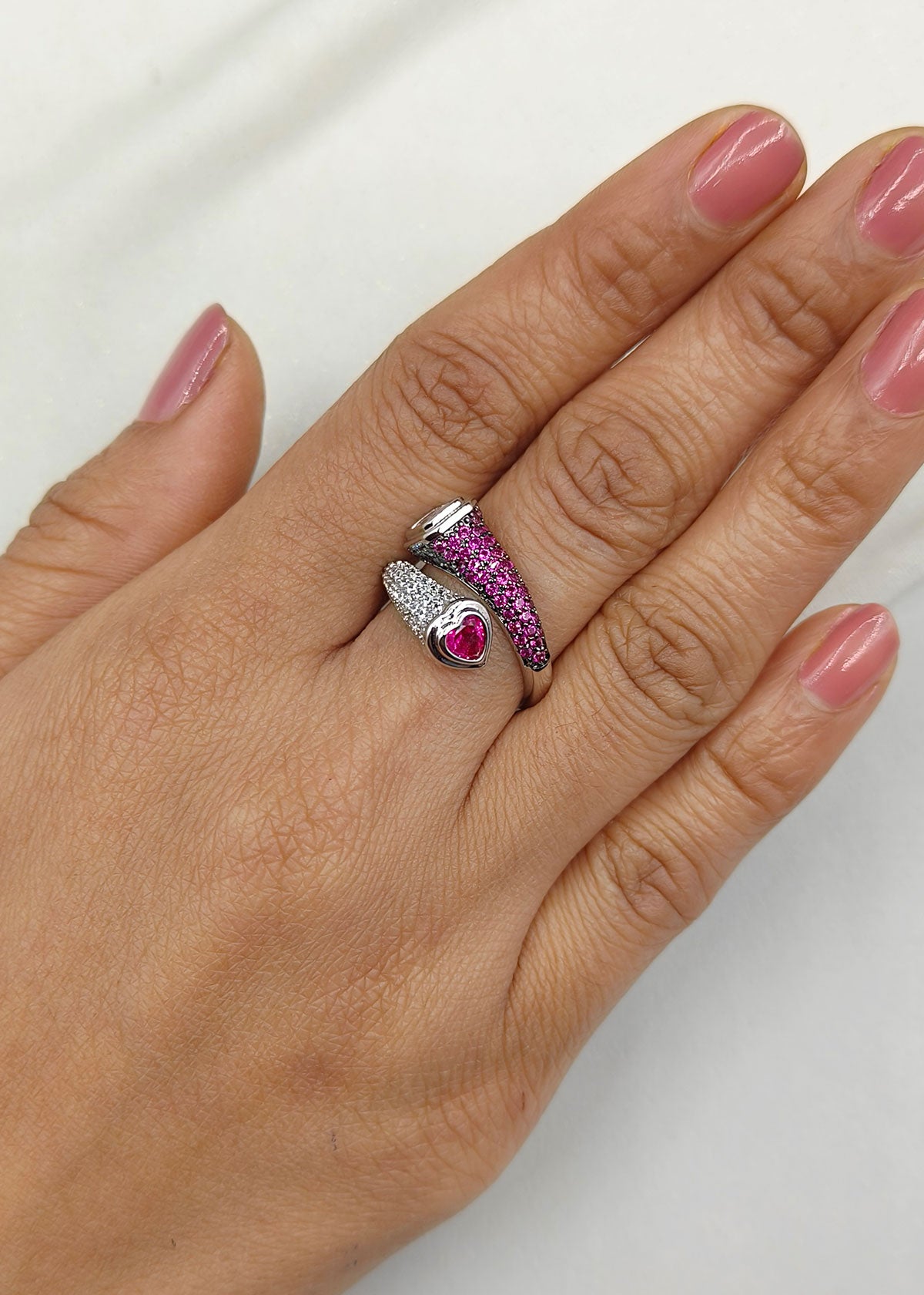 Pink Fancy Designer Diamond Women Adjustable Ring