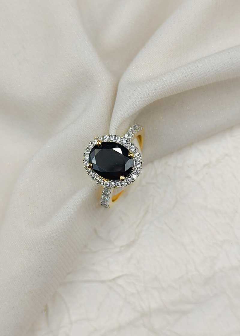 Delicate Single Color Stone Women Adjustable Finger Ring