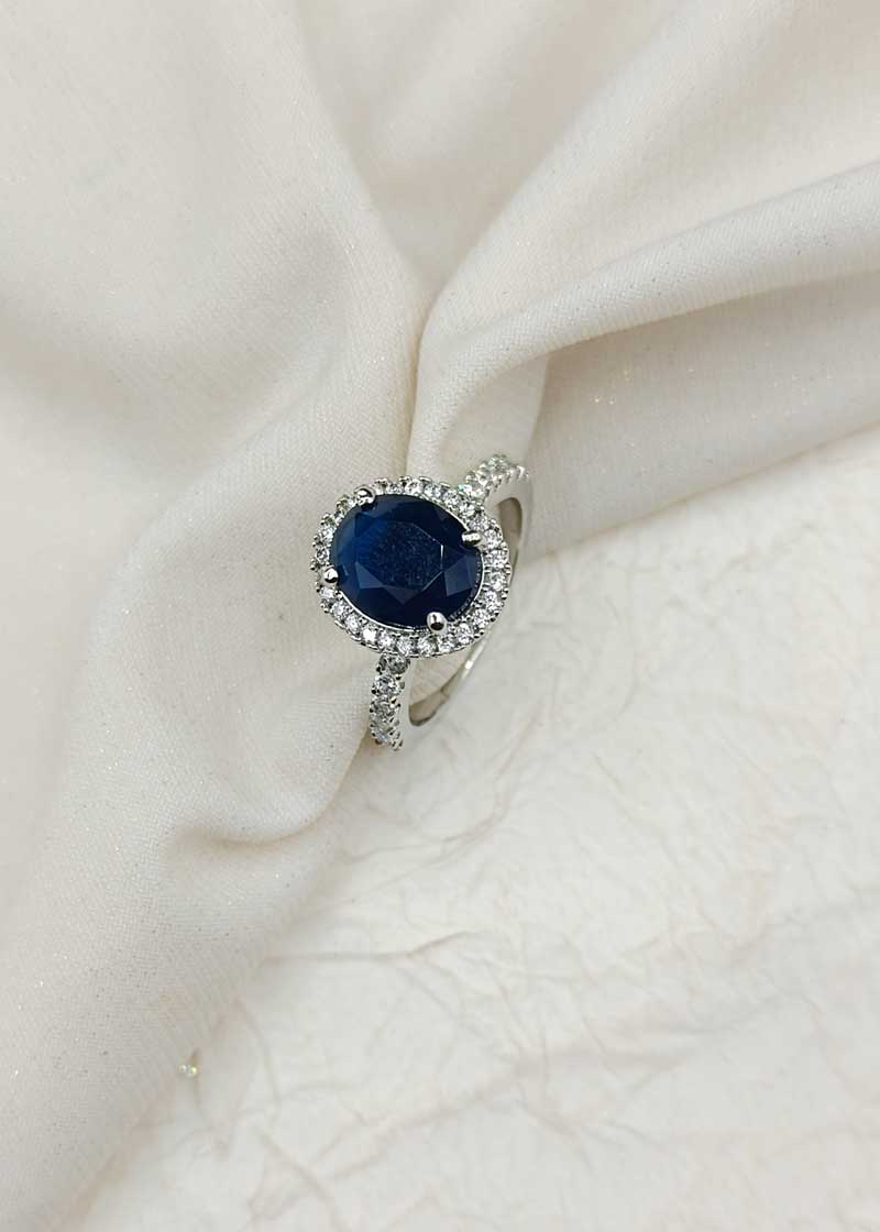 Delicate Single Color Stone Women Adjustable Finger Ring