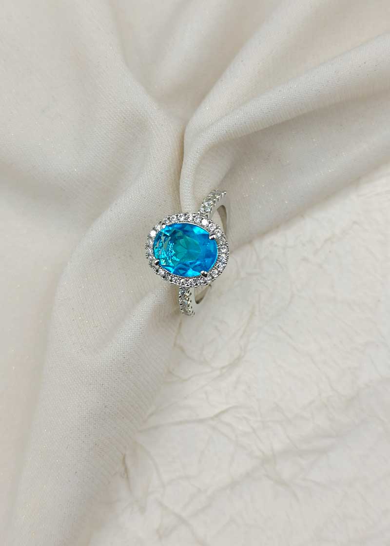 Delicate Single Color Stone Women Adjustable Finger Ring