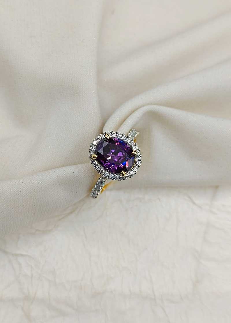 Delicate Single Color Stone Women Adjustable Finger Ring