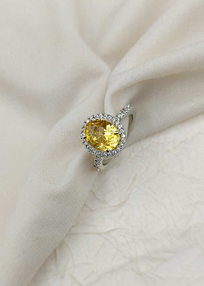 Delicate Single Color Stone Women Adjustable Finger Ring