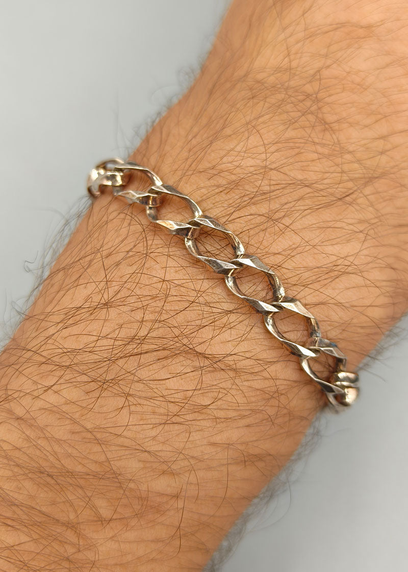 92.5 Sterling Silver Classic Design Men Loose Bracelet