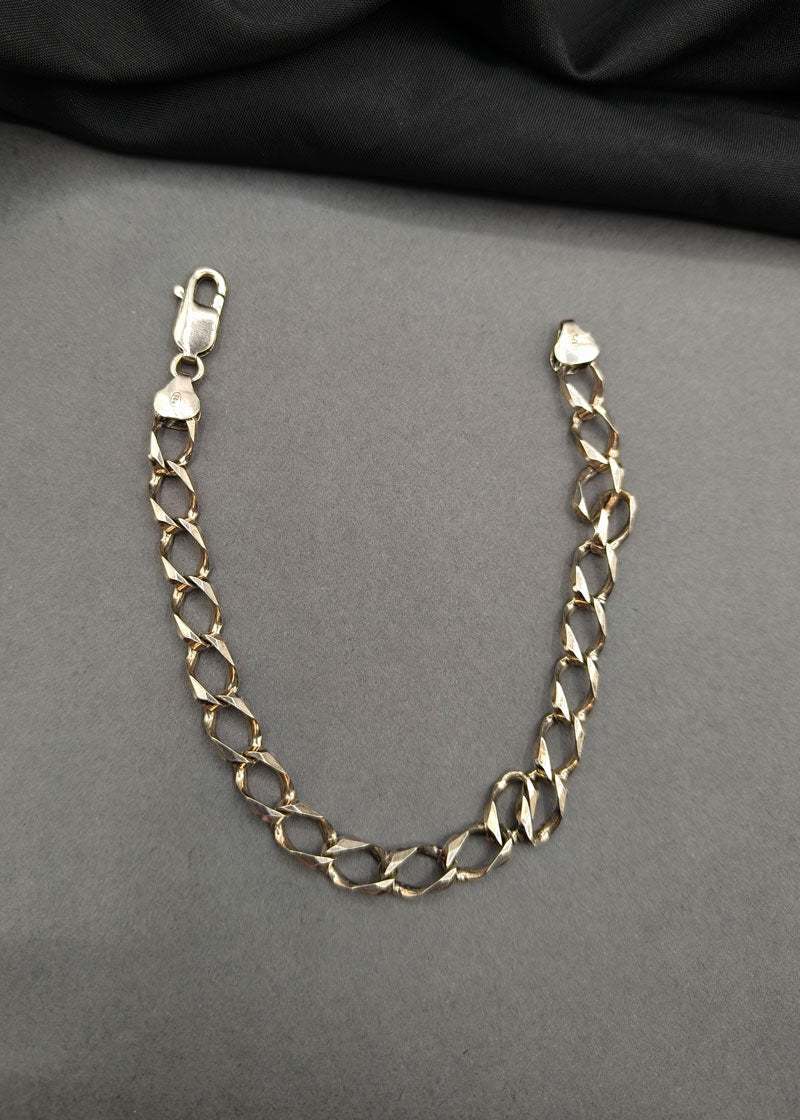 92.5 Sterling Silver Classic Design Men Loose Bracelet