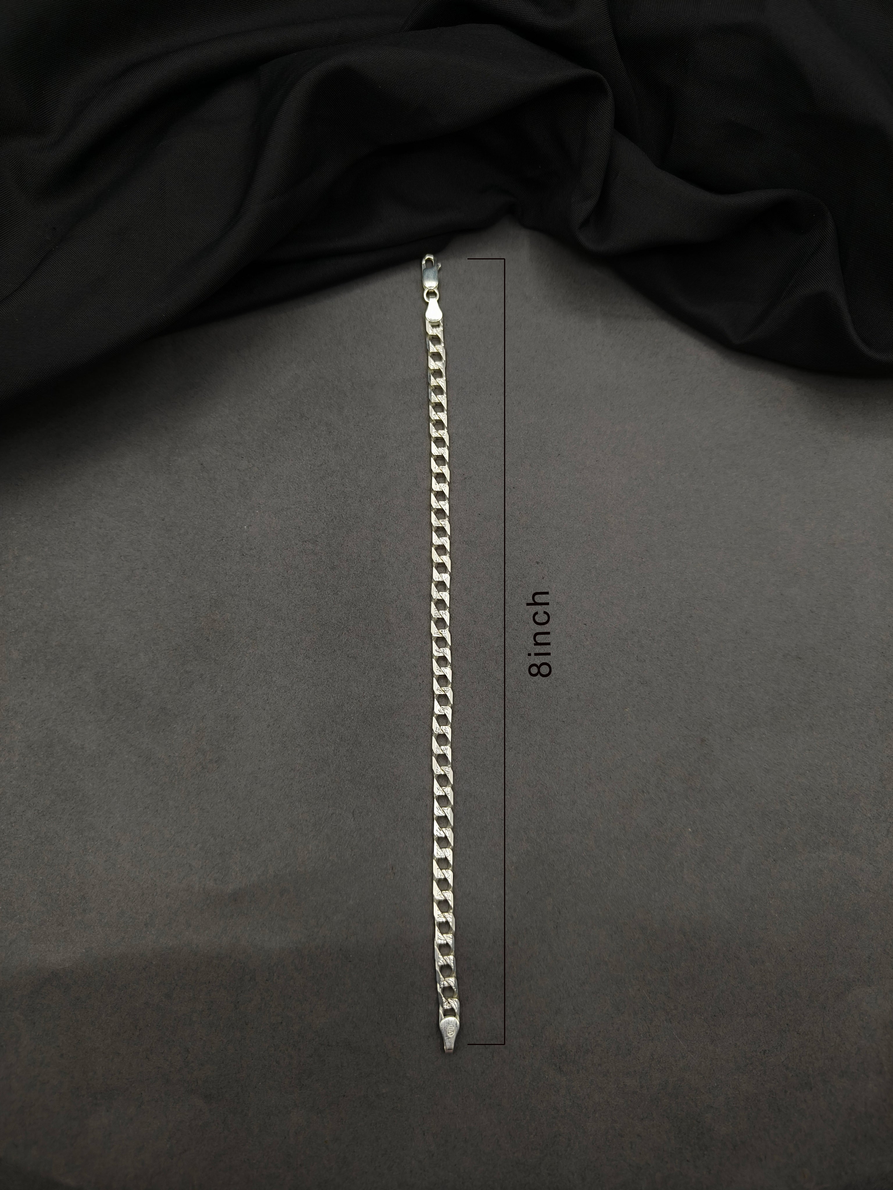 92.5 Sterling Silver Fashionable Casual Style Loose Bracelet For Men / Boys