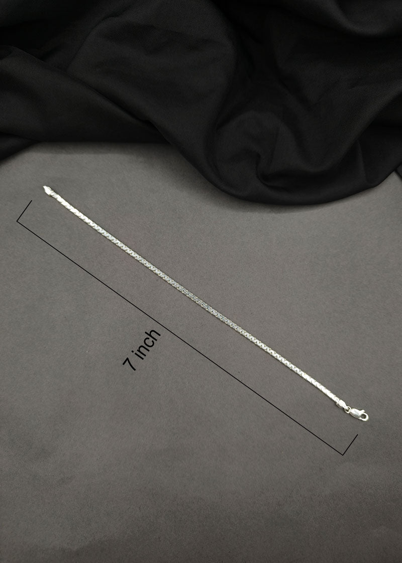 92.5 Sterling Silver Thin Men / Boys Loose Bracelet