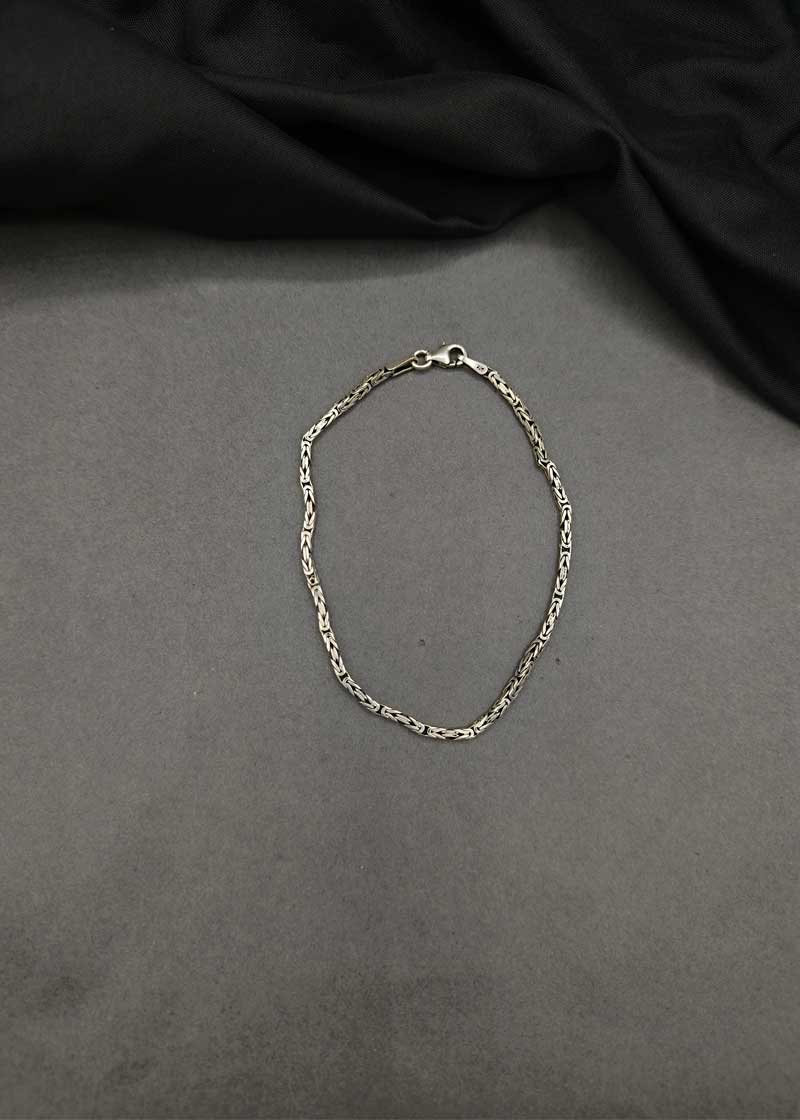 92.5 Sterling Silver Light Weight Vintage Men / Boys Loose Bracelet