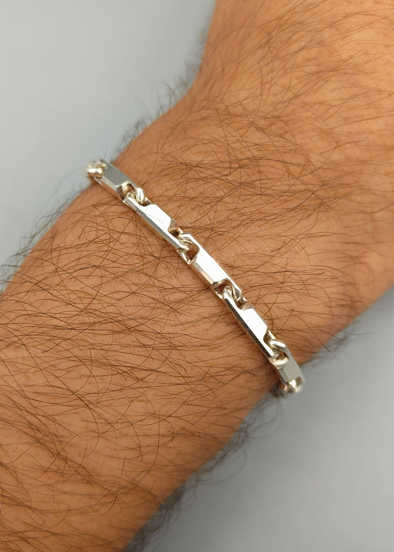 92.5 Sterling Silver Heavy Weight Loose Men Bracelet