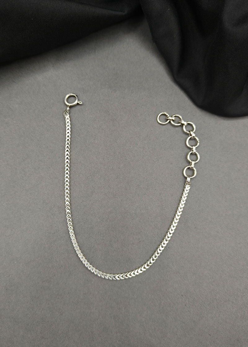 92.5 Sterling Silver Thin Cuban Men / Boys Loose Bracelet