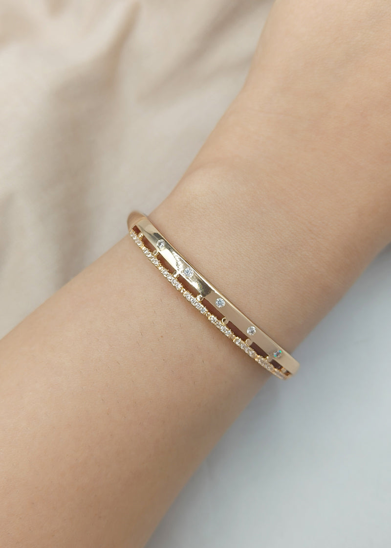New Designer Premium Quality Rose Gold Plated Cubic Zircon Kada Bracelet