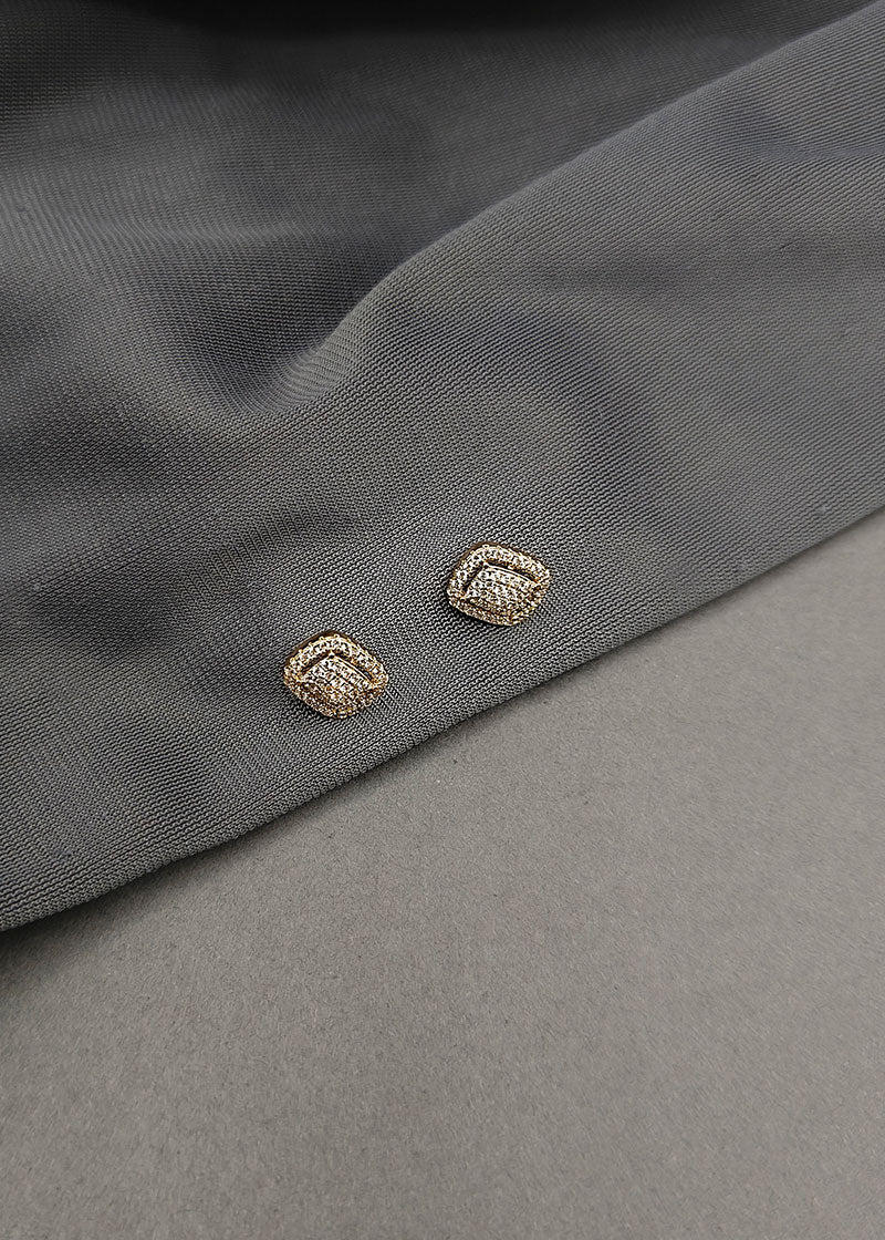 Classic Gold Plated Cubic Zircon Stud Earring