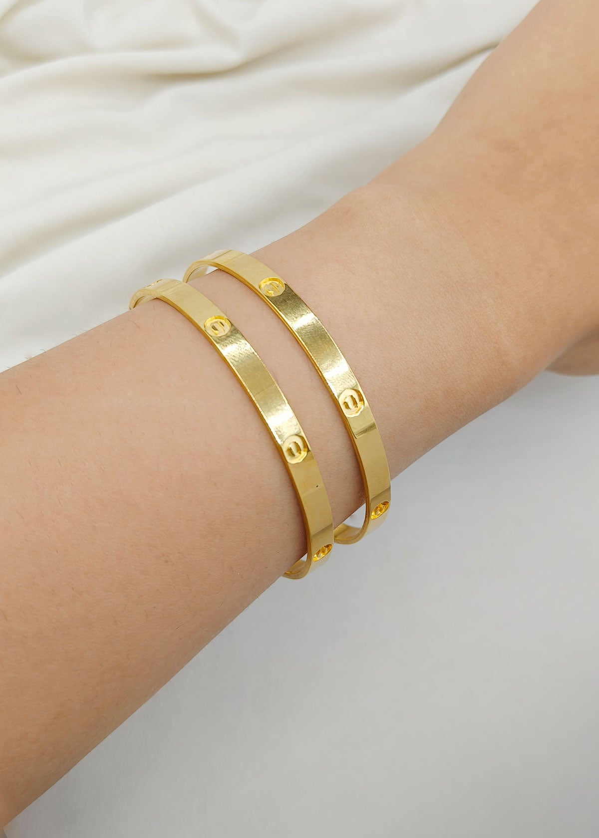 1 Gram Gold Latest Design Kada Style Gold-Plated Bangles (4Pcs)