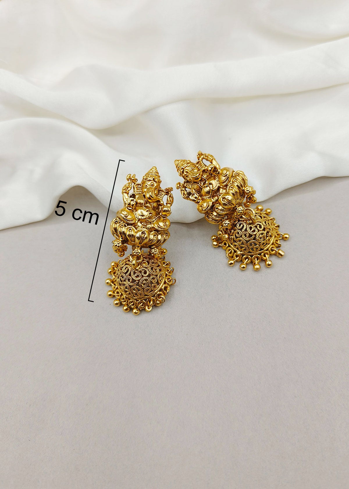 Traditional Antique Gold Temple Necklace Set For Women
