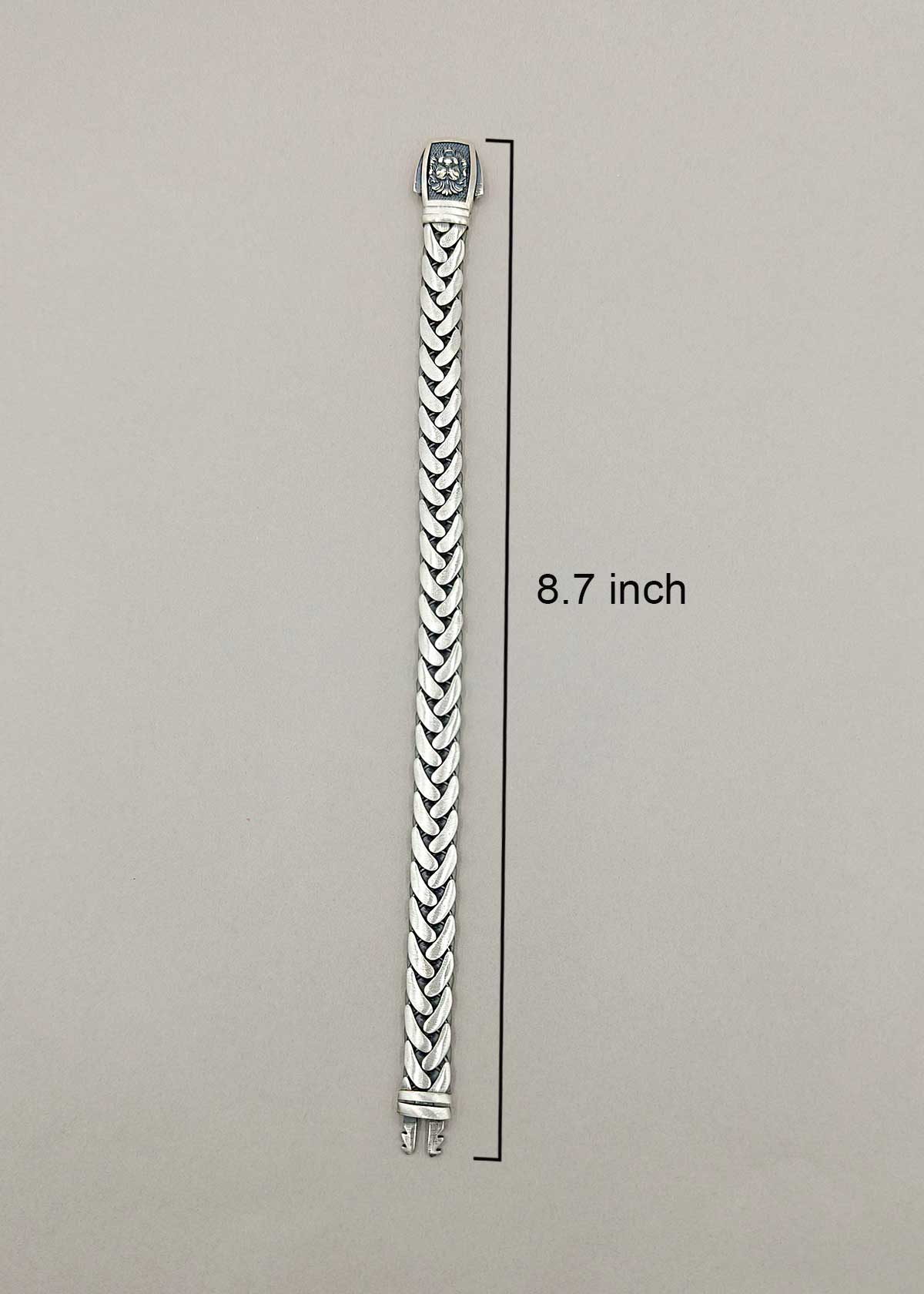 92.5 Sterling Silver Heavy Link Loose Bracelet For Men