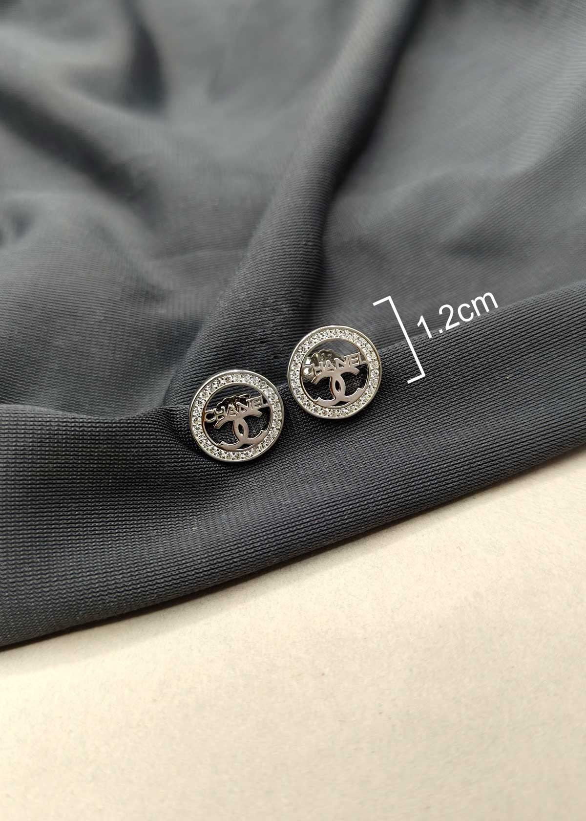 92.5 Sterling Silver Chanel Inspired With Cubic Zircon Stone Pendant Set With Chain For Women