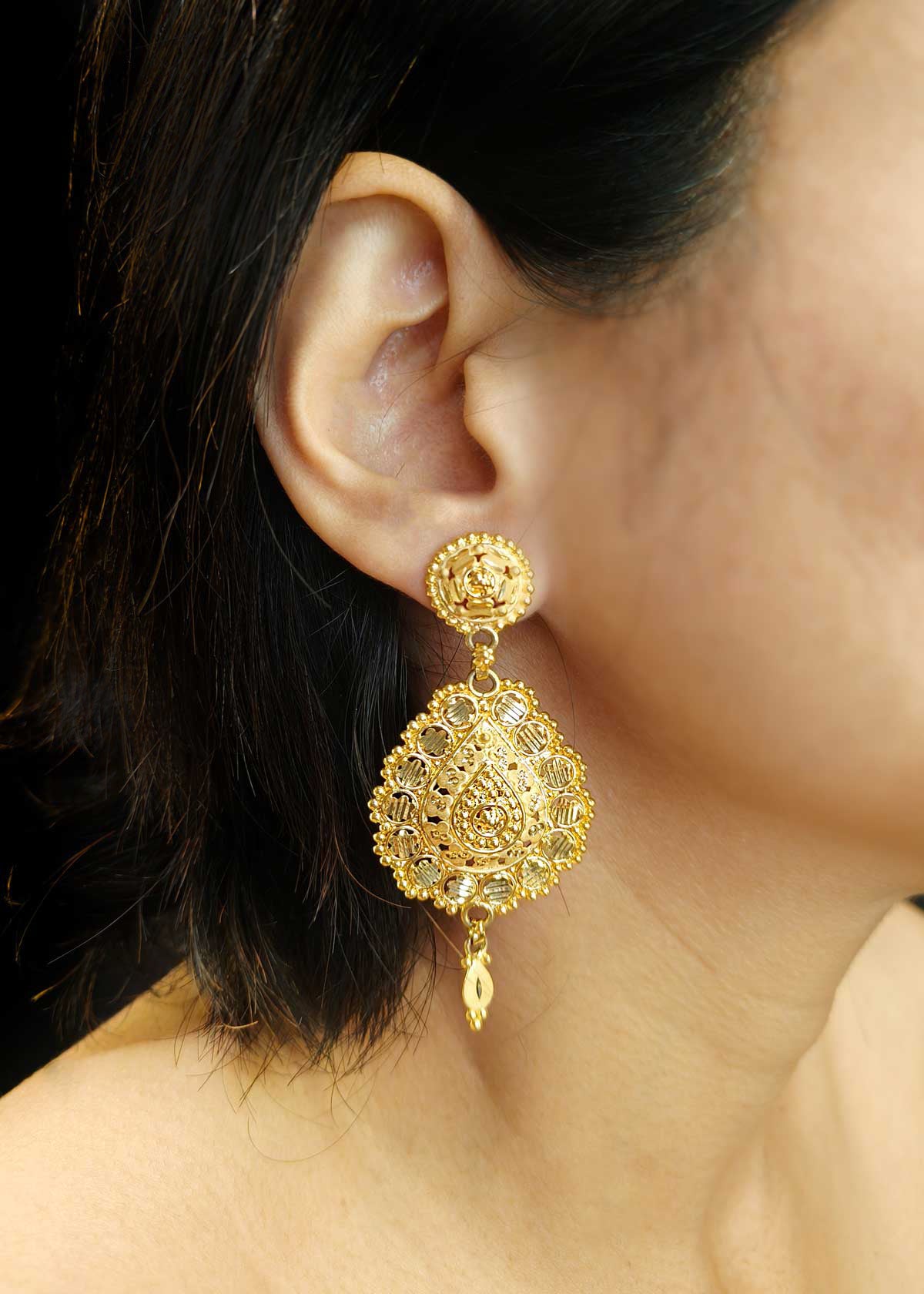 Elegant 1 Gram Gold Gold Plated Long Necklace Set