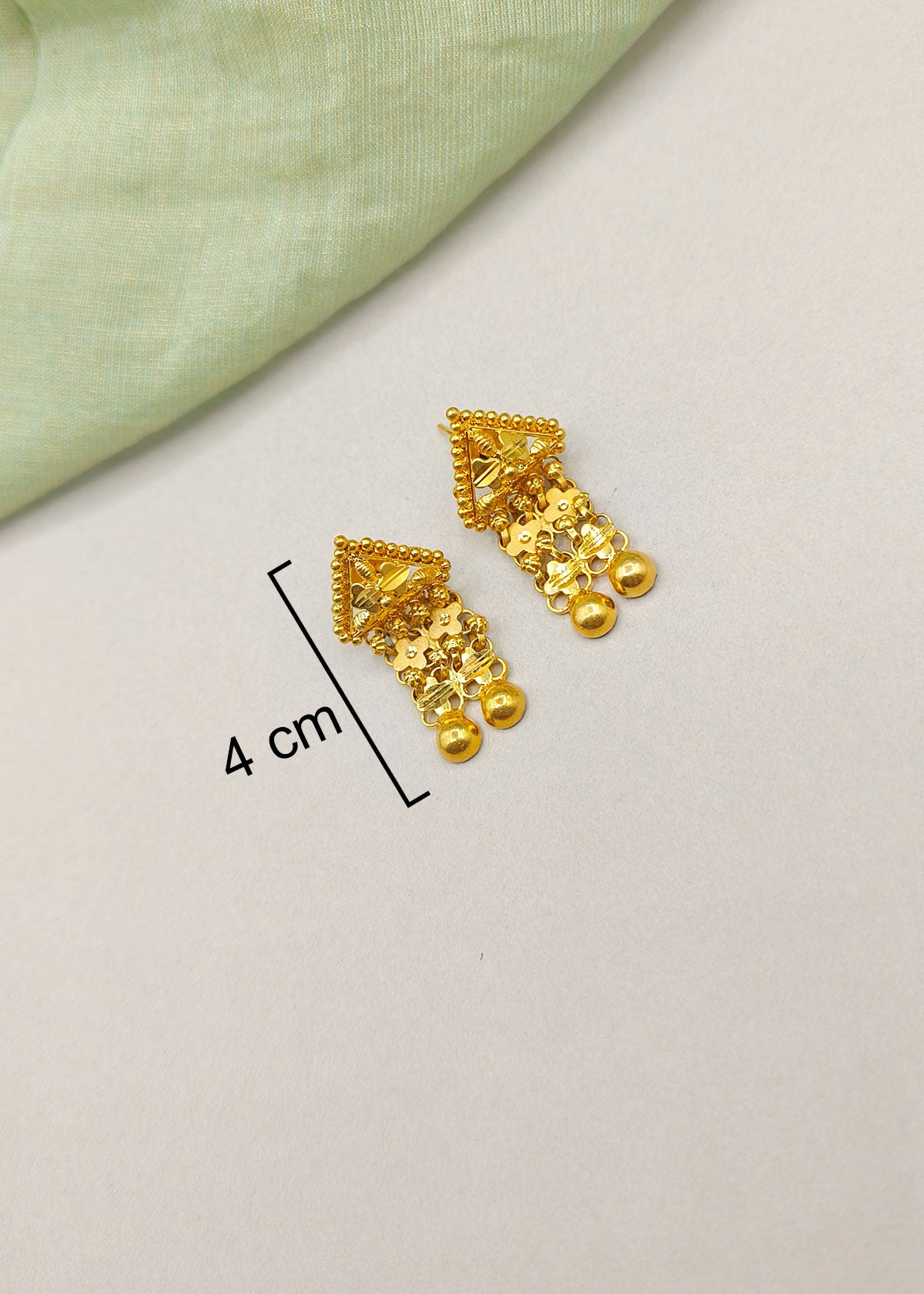 Elegant 1 Gram Gold Plated Floral Drop Designer Necklace Set