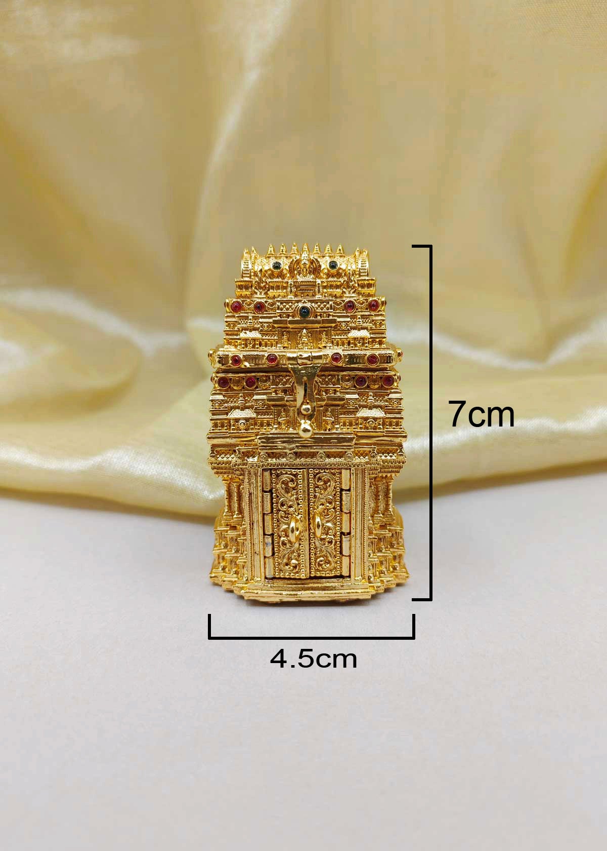 Temple Architecture Lord Ganesha Kumkum Box / Sindoor Box