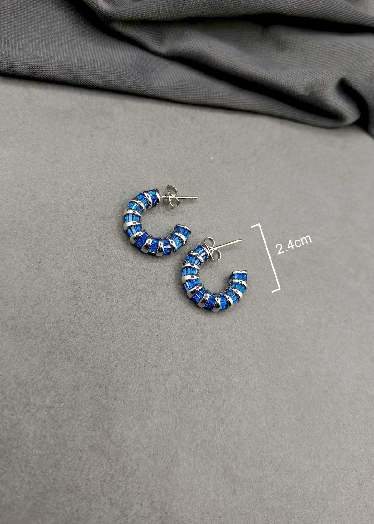 Baguette Cut Cubic Zircon Mini Hoops Earring For Women